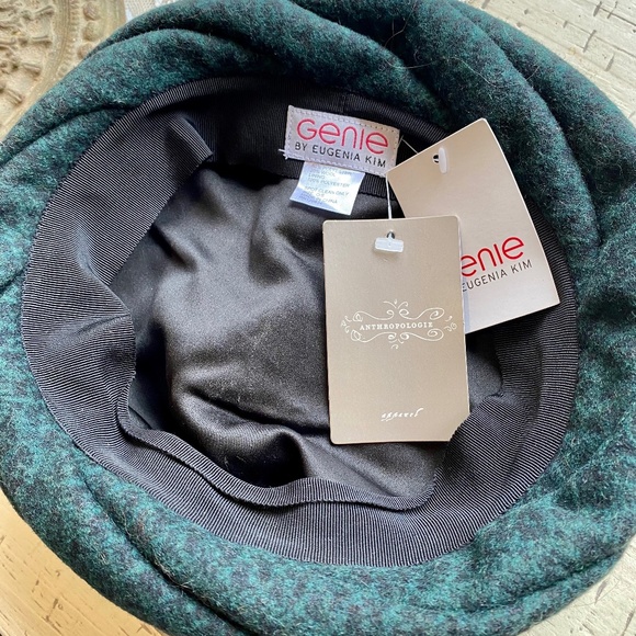 LADIES GREEN TAM HAT  GENIE BY EUGENIE KIM ANTHROPOLOGIE NEW WITH $68TAG main image 4